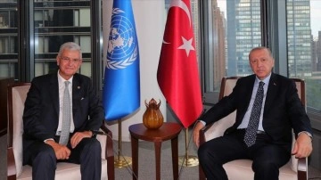 Cumhurbaşkanı Erdoğan, BM 75. Genel Kurul Başkanlığını yapan Bozkır'ı kabul etti