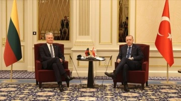Cumhurbaşkanı Erdoğan Litvanya Cumhurbaşkanı Nauseda ile görüştü