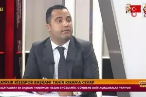 Galatasaray Başkan Yardımcısı Rezan Epözdemir'den, Ç.Rizespor Başkanı Tahir Kıran'a cevap