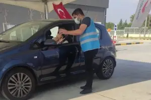 İpsala Sınır Kapısında Türkiye’ye girişte PCR testi uygulaması